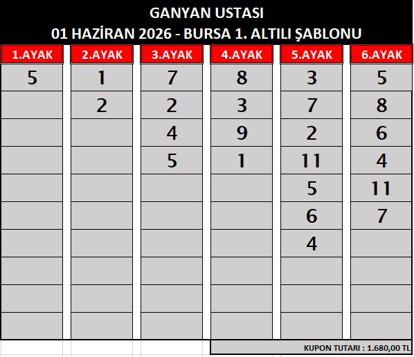 ganyan ustasi bursa 1